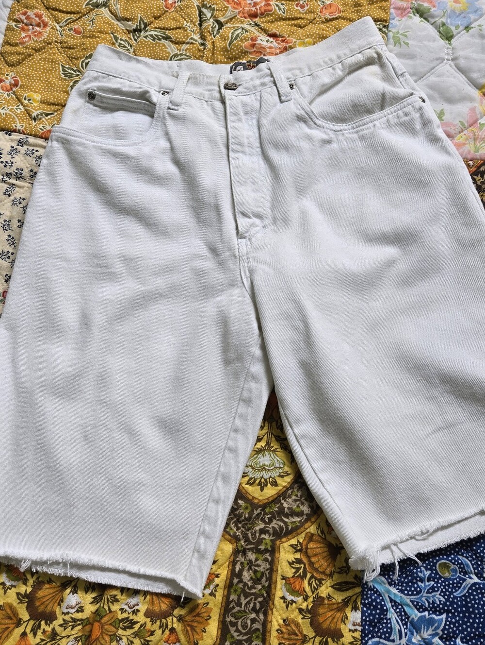 Vintage The Limited White Denim Cutoff Shorts | Size 12 | 90s Mom Shorts | High